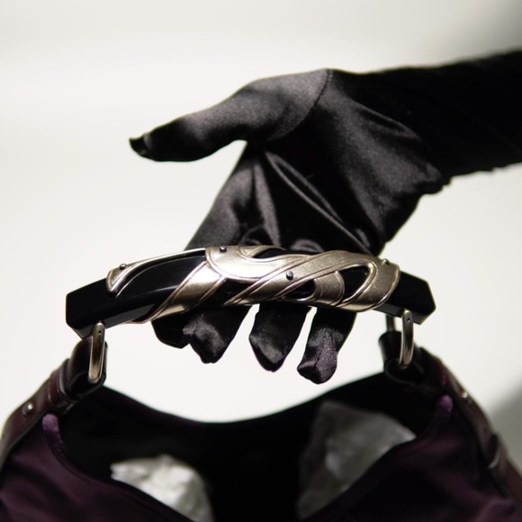 Tom Ford Yves Saint Laurent Purple Satin Mombosa Bag - Picture 6 of 12